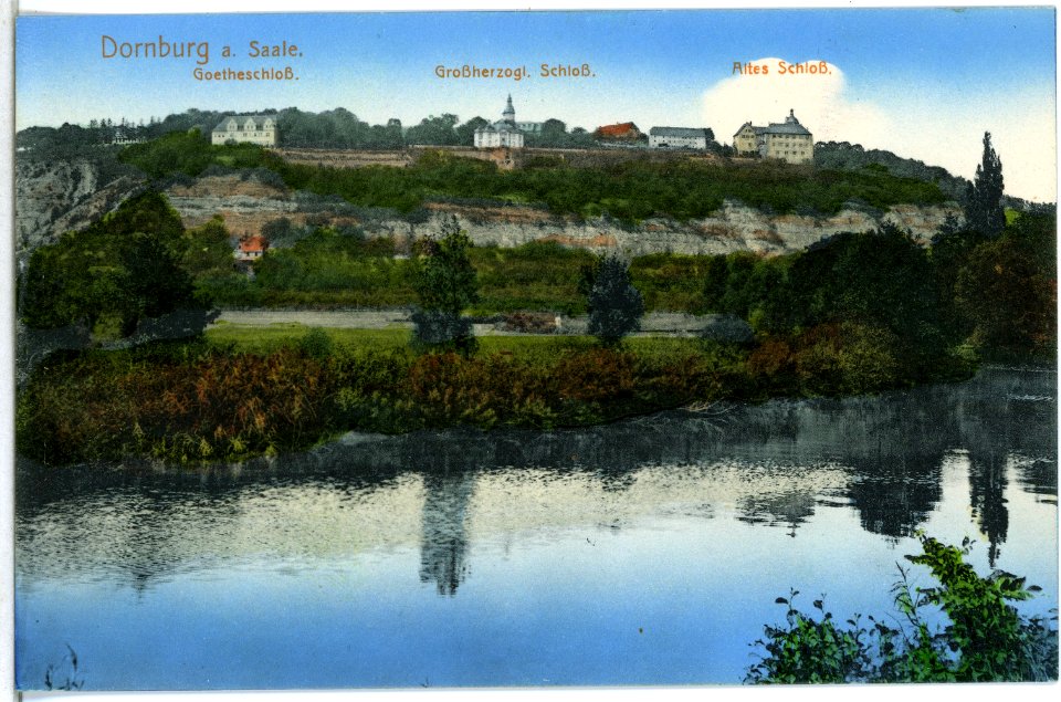 13917-Dornburg-1912-Blick auf die Goethe - Schlösser-Brück & Sohn Kunstverlag