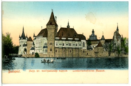 05113-Budapest-1904-Landwirtschaftliches Museum, See mit Ruderkähnen-Brück & Sohn Kunstverlag