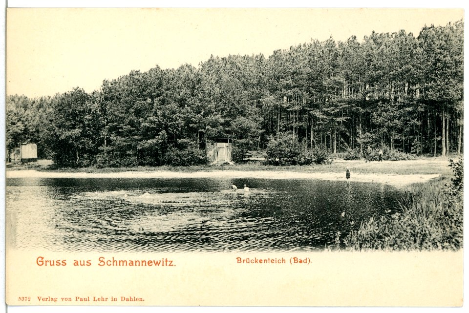 05372-Schmannewitz-1904-Brückenteich - Freibadeanstalt-Brück & Sohn Kunstverlag
