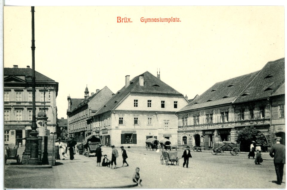 13883-Brüx-1912-Gymnasiumplatz-Brück & Sohn Kunstverlag