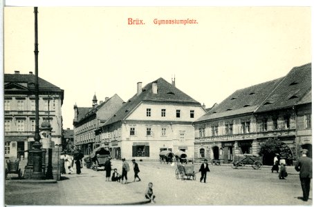 13883-Brüx-1912-Gymnasiumplatz-Brück & Sohn Kunstverlag photo