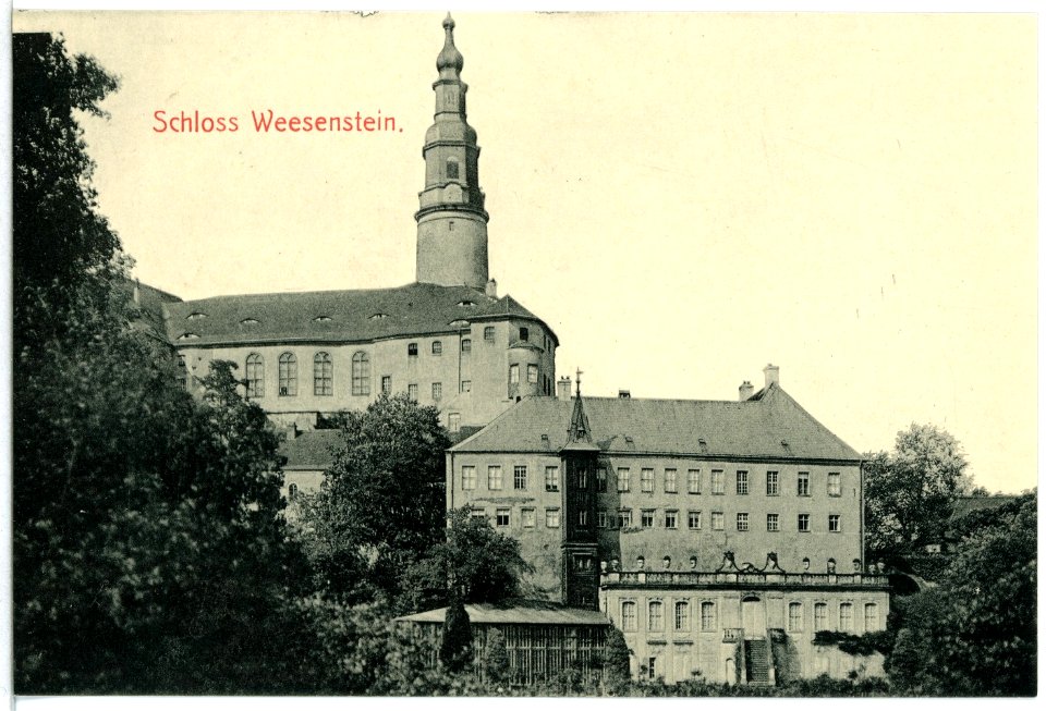 13621-Weesenstein-1911-Schloß vom Park aus-Brück & Sohn Kunstverlag
