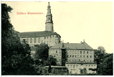 13621-Weesenstein-1911-Schloß vom Park aus-Brück & Sohn Kunstverlag