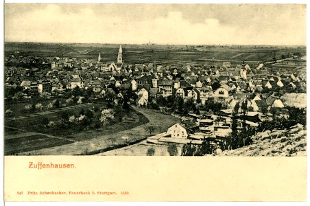 05500-Zuffenhausen-1904-Ortsüberblick-Brück & Sohn Kunstverlag