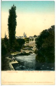 05263-Luxemburg-1904-L'aezette und Pont de Stierchen-Brück & Sohn Kunstverlag