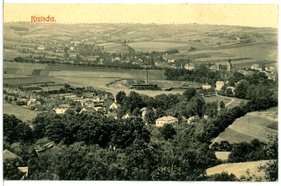 13659-Kreischa-1911-Blick auf Kreischa-Brück & Sohn Kunstverlag