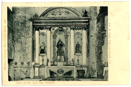 04907-San Luis Rey-1903-Altar of San Luis Rey Mission-Brück & Sohn Kunstverlag