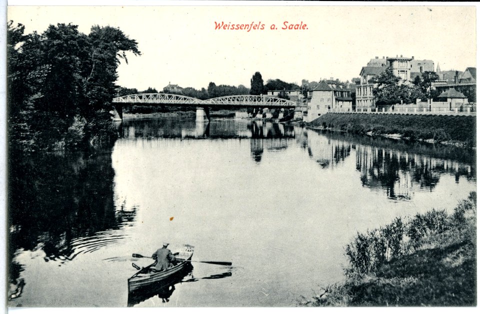 13909-Weißenfels-1912-Partie an der Saale, Eisenbahnbrücke-Brück & Sohn Kunstverlag