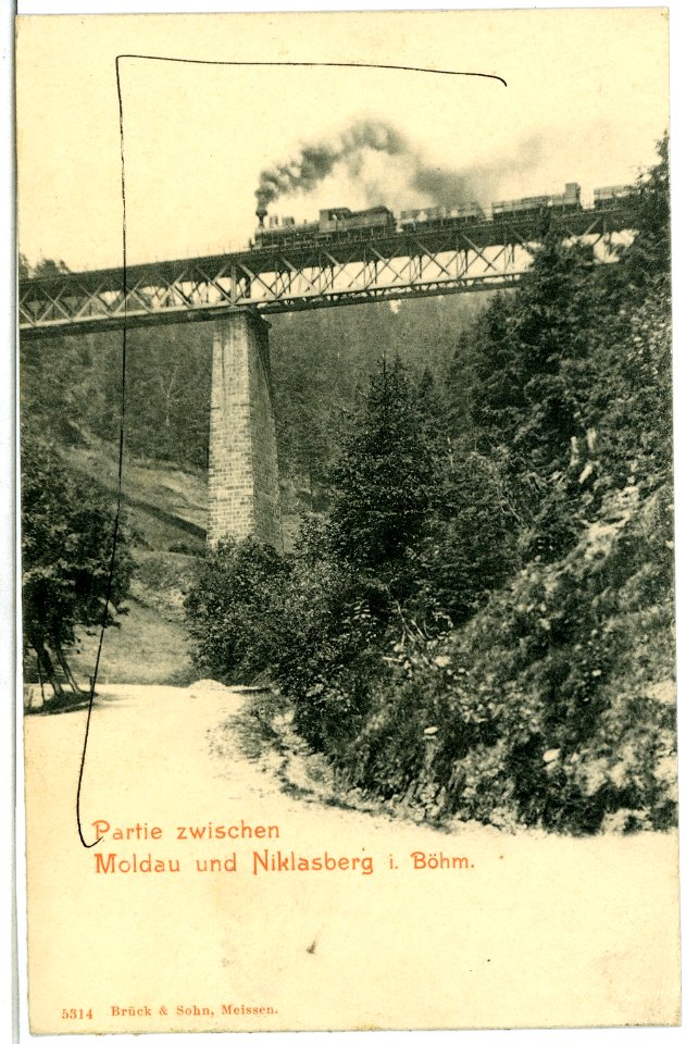 05314-Niklasberg-1904-Eisenbahnbrücke mit Eisenbahn-Brück & Sohn Kunstverlag