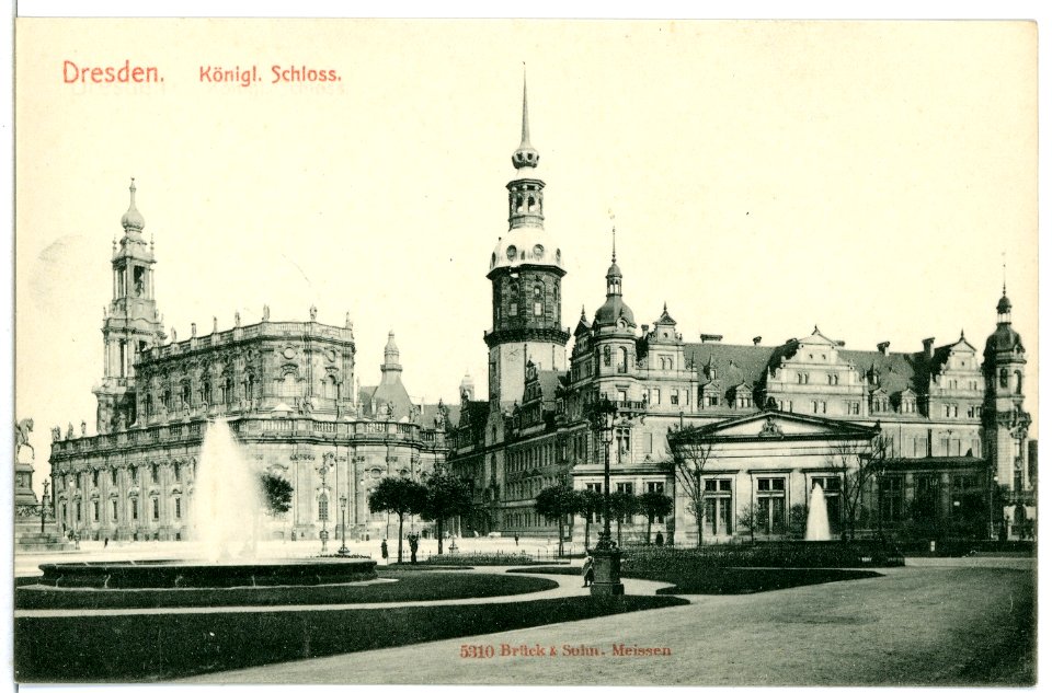 05310-Dresden-1904-Königliches Schloß und Hofkirche-Brück & Sohn Kunstverlag