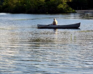 Fishing row lake photo