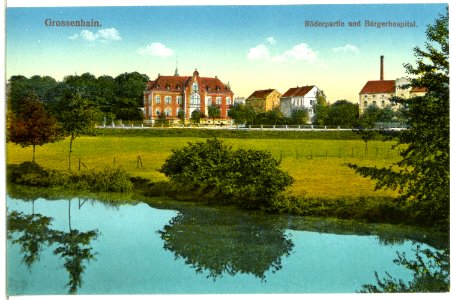 13975-Großenhain-1912-Röderpartie und Bürgerhospital-Brück & Sohn Kunstverlag