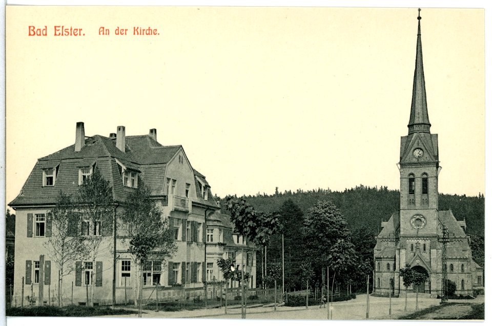 13692-Bad Elster-1911-An der Kirche-Brück & Sohn Kunstverlag