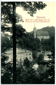 13613-Tharandt-1911-Blick vom Judeichweg auf Kirche und Akademie-Brück & Sohn Kunstverlag