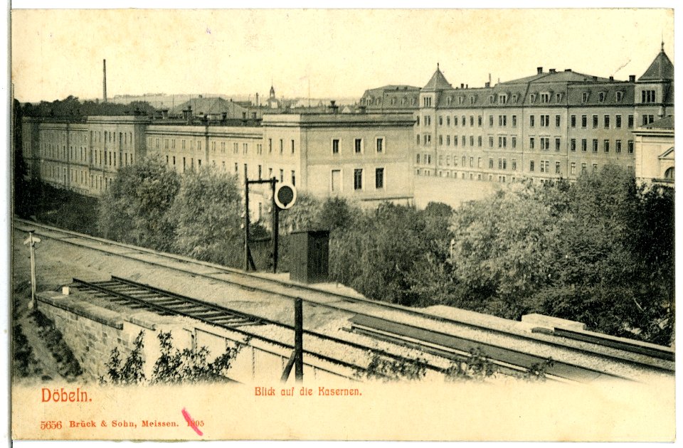 05656-Döbeln-1905-Blick auf die Kasernen-Brück & Sohn Kunstverlag