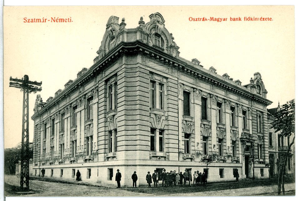 13451-Szatmar-Nemeti-1911-Osztrak- Magyar bank fiokintezete-Brück & Sohn Kunstverlag