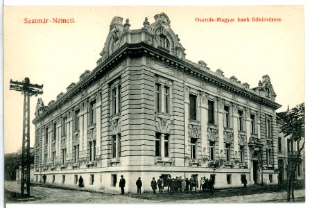 13451-Szatmar-Nemeti-1911-Osztrak- Magyar bank fiokintezete-Brück & Sohn Kunstverlag