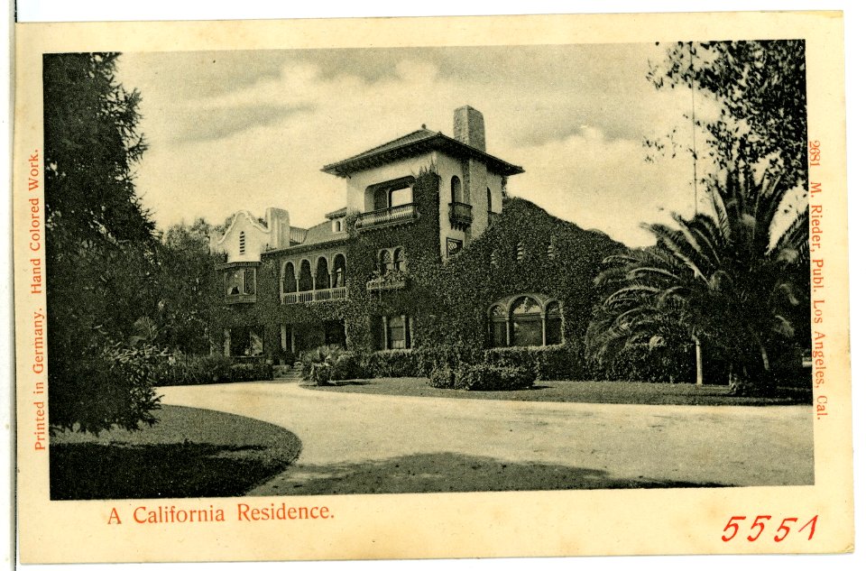 05551-Kalifornien-1904-A California Residence-Brück & Sohn Kunstverlag