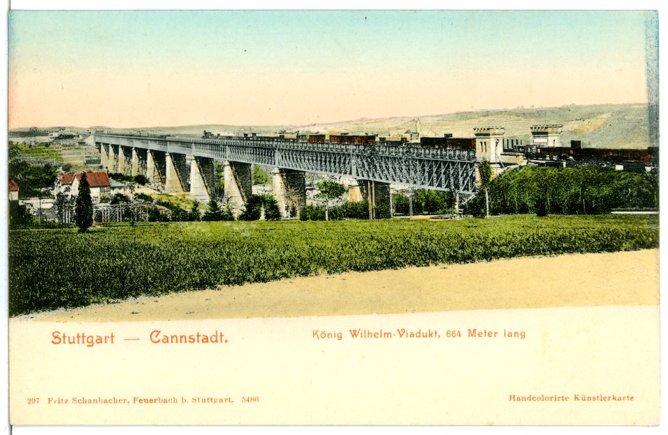 05486-Stuttgart-1904-Cannstadt, König Wilhelm Viadukt-Brück & Sohn Kunstverlag