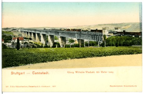 05486-Stuttgart-1904-Cannstadt, König Wilhelm Viadukt-Brück & Sohn Kunstverlag