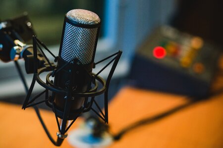 Recording podcast music