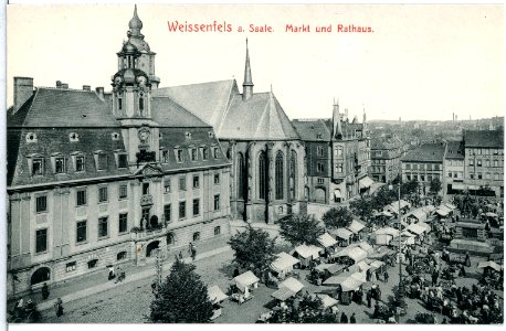 13912-Weißenfels-1912-Markt mit Rathaus-Brück & Sohn Kunstverlag