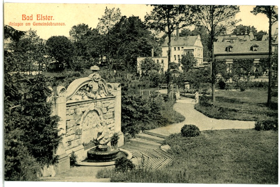 13565-Bad Elster-1911-Anlagen am Gemeindebrunnen-Brück & Sohn Kunstverlag