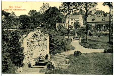 13565-Bad Elster-1911-Anlagen am Gemeindebrunnen-Brück & Sohn Kunstverlag