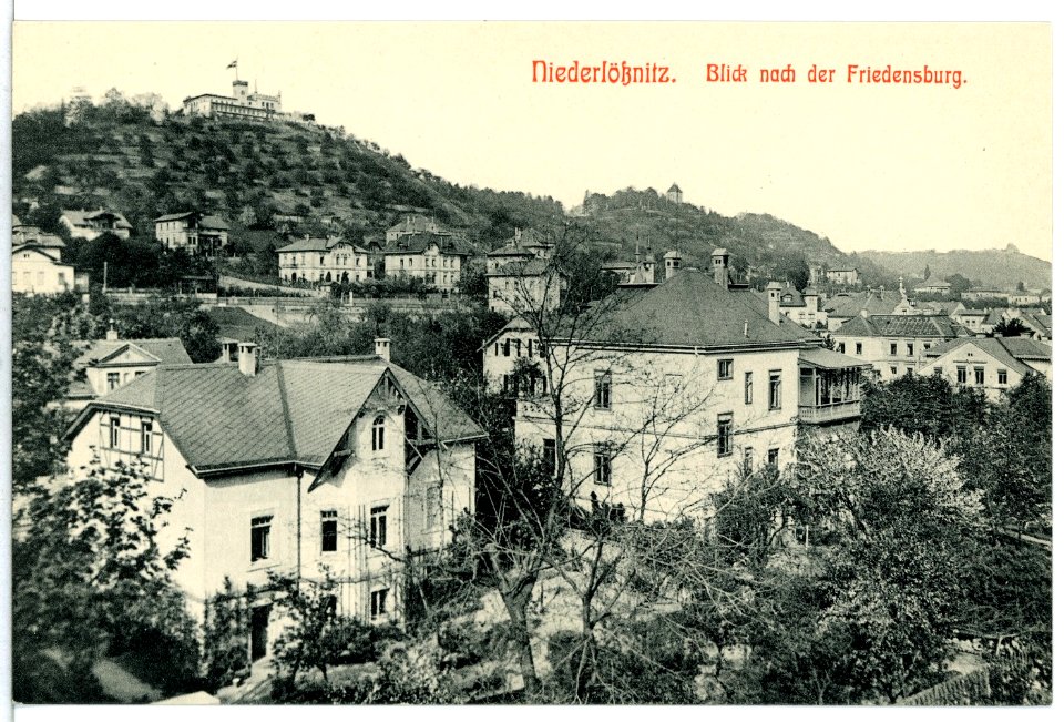 13444-Radebeul-1911-Blick nach der Friedensburg-Brück & Sohn Kunstverlag