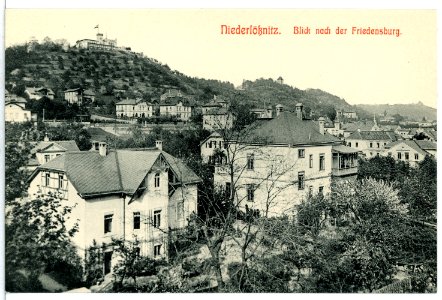 13444-Radebeul-1911-Blick nach der Friedensburg-Brück & Sohn Kunstverlag