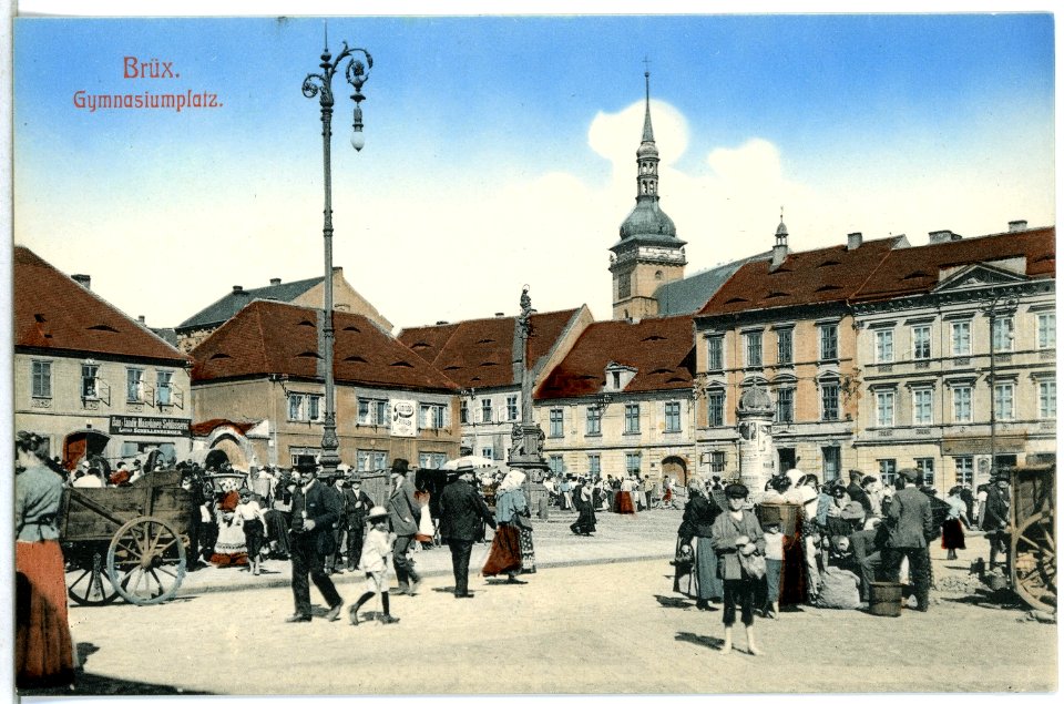 13880-Brüx-1912-Gymnasiumplatz-Brück & Sohn Kunstverlag