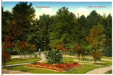 13972-Großenhain-1912-Partie im Stadtpark-Brück & Sohn Kunstverlag