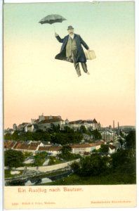 05236-Bautzen-1904-Blick nach Bautzen - Fliegender Mann-Brück & Sohn Kunstverlag