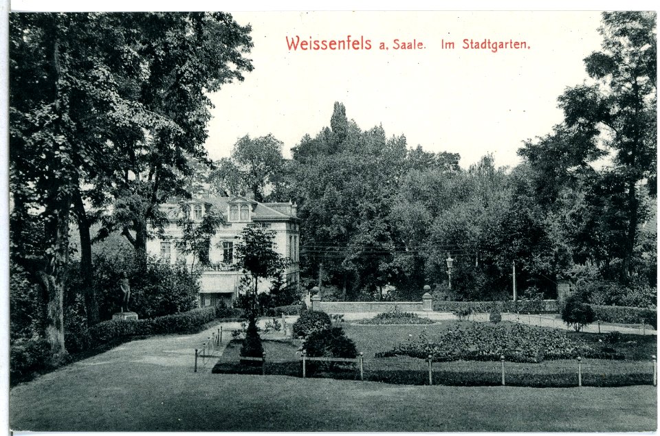13914-Weißenfels-1912-Partie mit Stadtgarten-Brück & Sohn Kunstverlag