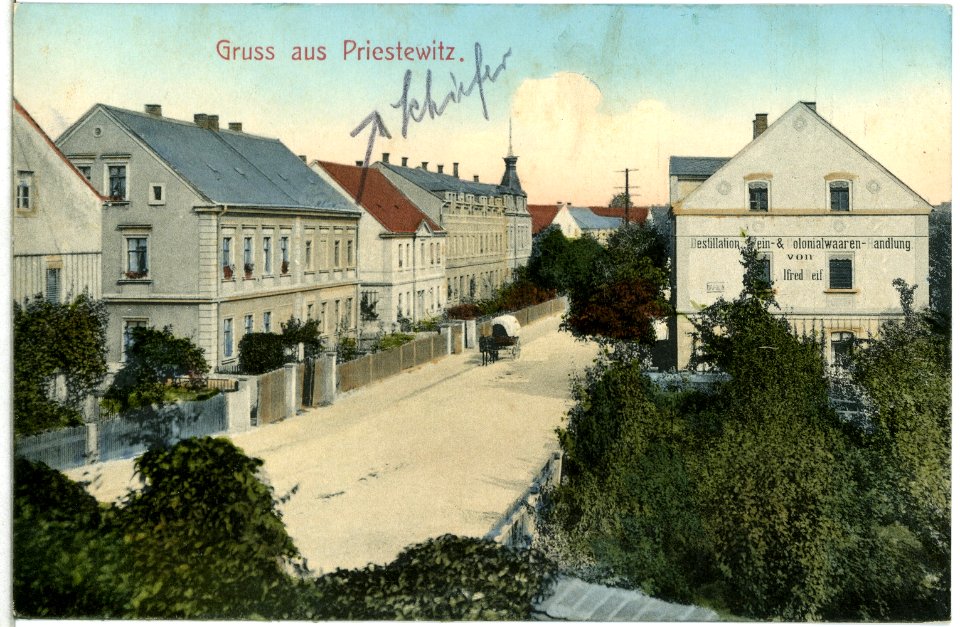 13856-Priestewitz-1912-Straße in Priestewitz-Brück & Sohn Kunstverlag