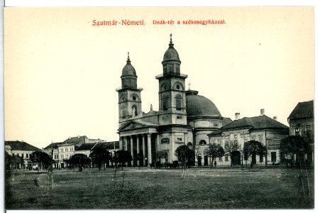 13457-Szatmar-Nemeti-1911-Deak-ter a szekesegyhazzal-Brück & Sohn Kunstverlag