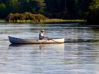 Fishing row lake photo
