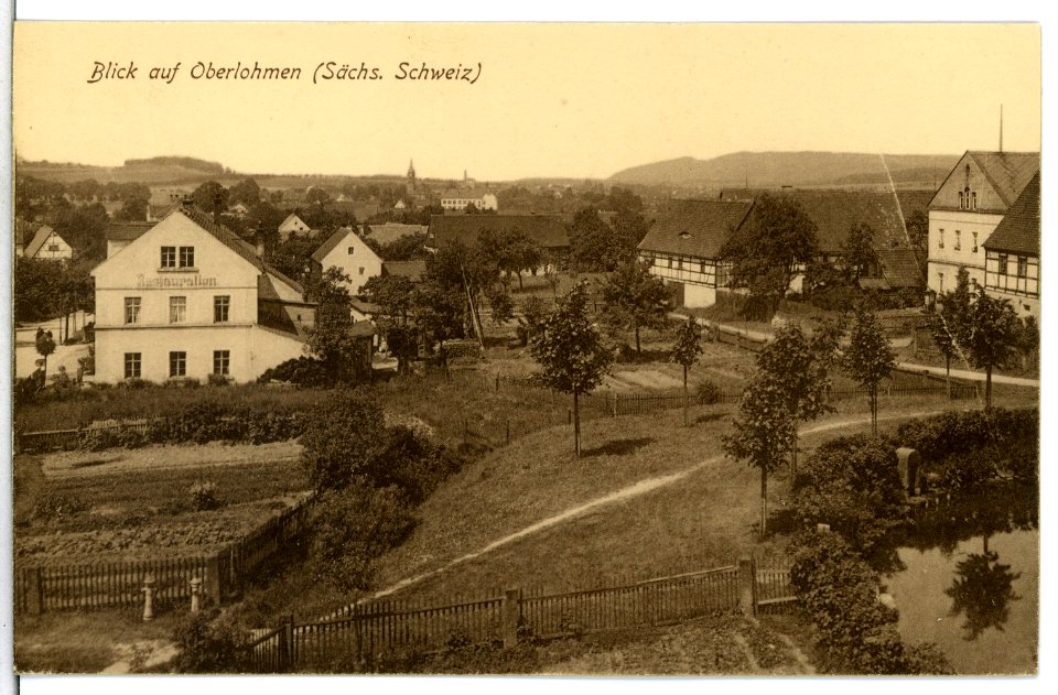 13546-Lohmen-1911-Blick auf Oberlohmen-Brück & Sohn Kunstverlag