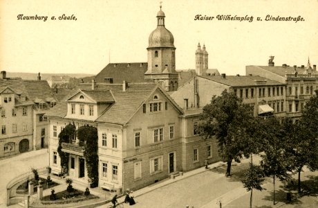 13984-Naumburg-1912-Kaiser Wilhelm Platz und Lindenstraße-Brück & Sohn Kunstverlag