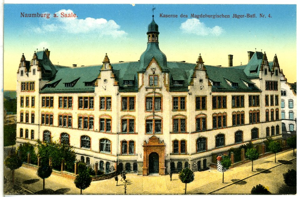 14095-Naumburg-1912-Kaserne des Magdeburger Jäger-Bataillon Nr. 4-Brück & Sohn Kunstverlag