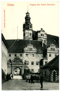 05388-Torgau-1904-Eingang zum Schloß-Brück & Sohn Kunstverlag