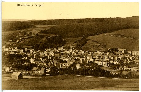 13885-Olbernhau-1912-Blick auf Olbernhau-Brück & Sohn Kunstverlag