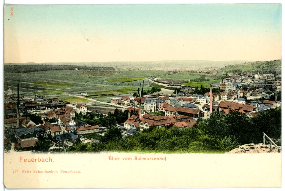 05365-Feuerbach-1904-Blick vom Schwarzenhof-Brück & Sohn Kunstverlag