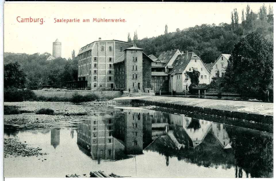 13918-Camburg-1912-Partie an der Saale Mühlenwerk-Brück & Sohn Kunstverlag
