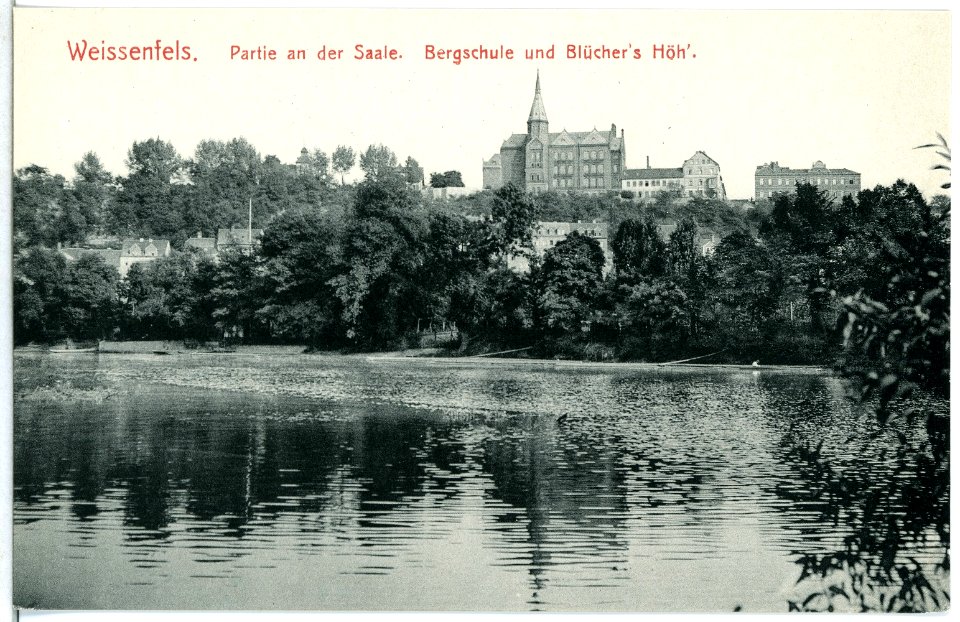 13905-Weißenfels-1912-Partie an der Saale Bergschule und Blüchershöhe-Brück & Sohn Kunstverlag