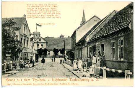 05342-Tschichertzig-1904-Straße und Restaurant Becker-Brück & Sohn Kunstverlag