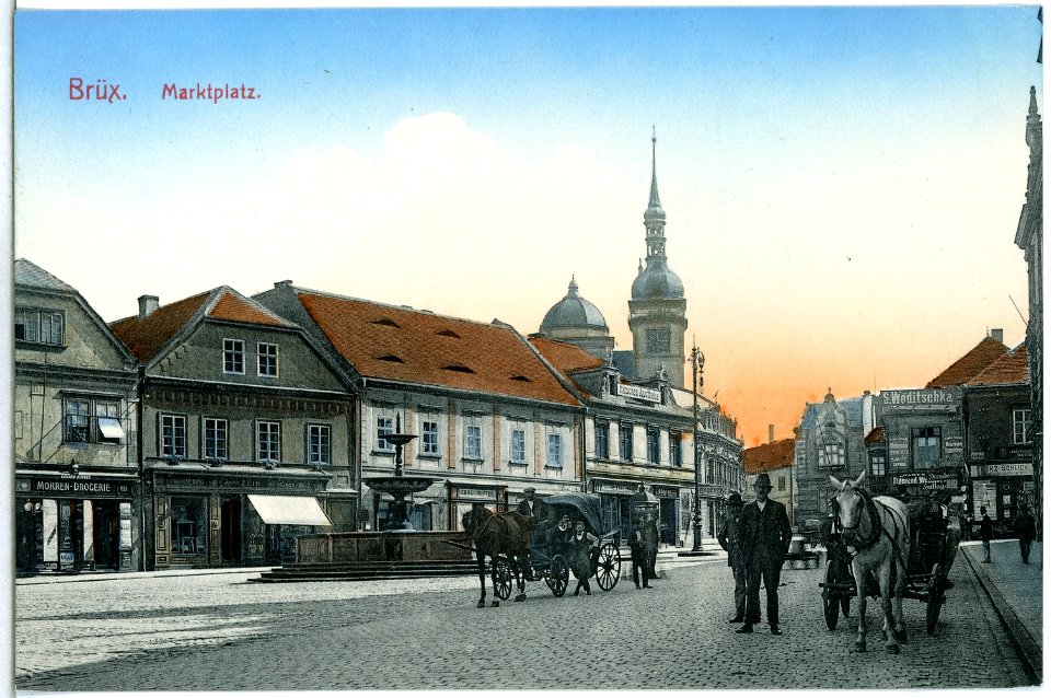 13942-Brüx-1912-Marktplatz-Brück & Sohn Kunstverlag