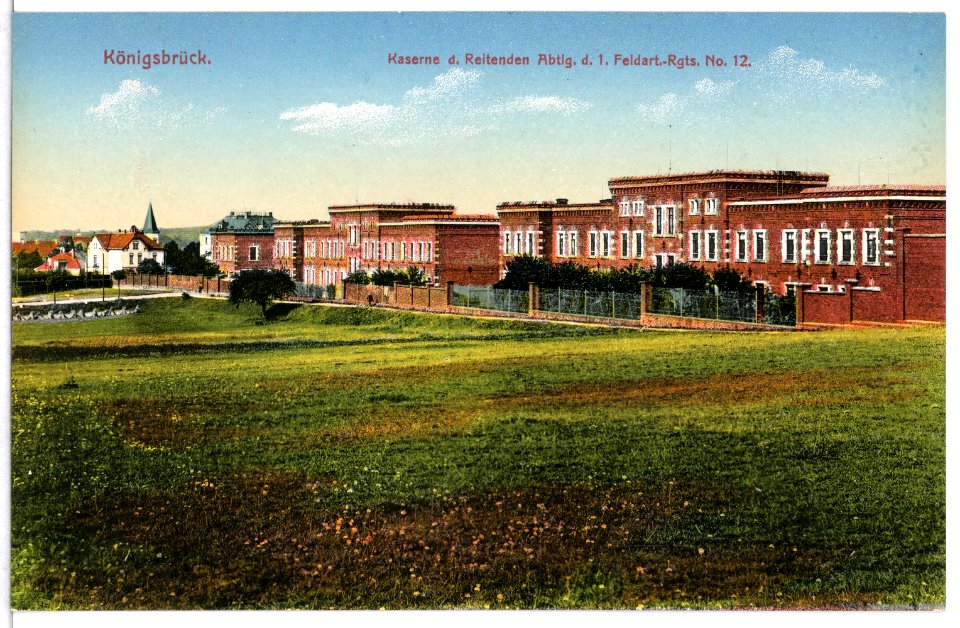 13498-Königsbrück-1911-Kaserne der Reitende Abteilung des 1. Feld-Artillerie-Regiment Nr. 12-Brück & Sohn Kunstverlag