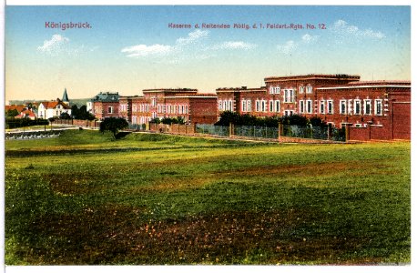 13498-Königsbrück-1911-Kaserne der Reitende Abteilung des 1. Feld-Artillerie-Regiment Nr. 12-Brück & Sohn Kunstverlag