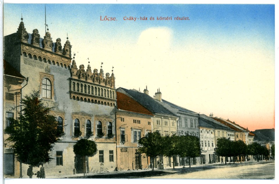 13683-Löcse-1911-Csaky haz es körteri reszlet-Brück & Sohn Kunstverlag